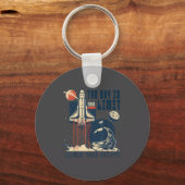 The Sky Is Your Limit Space Rocket Shuttle Motivat キーホルダー (正面)