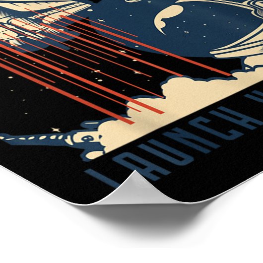 The Sky Is Your Limit Space Rocket Shuttle Motivat ポスター (角)