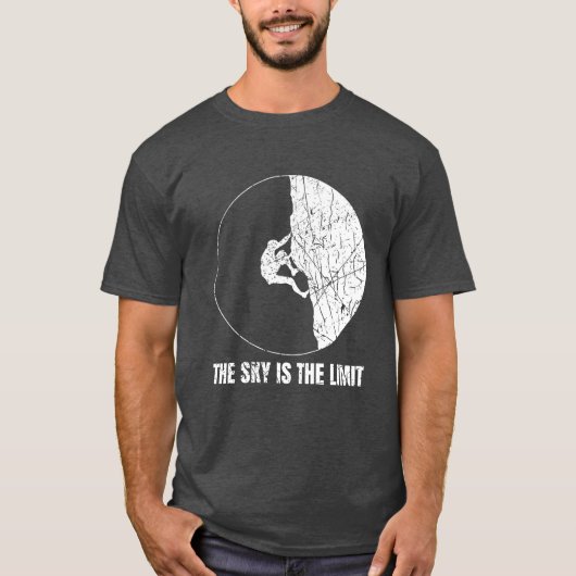 The Sky Ishe Limit Boulderer And Rock Climber girl Tシャツ (正面)