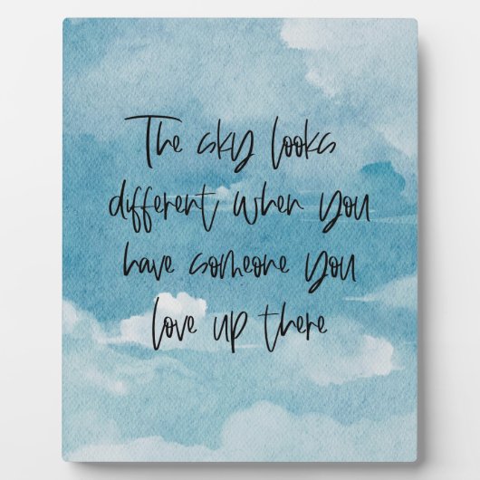 The Sky Looks Different - Someone You Love There フォトプラーク (正面)