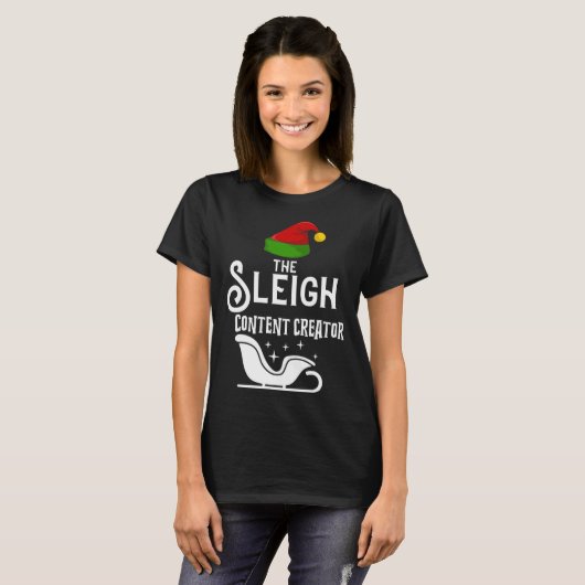 The Sleigh Content Creator Christmas Holidays  Wor Tシャツ (正面フル)