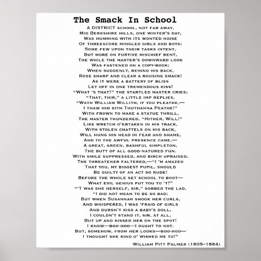 THE SMACK IN SCHOOL POEM poster ポスター (正面)