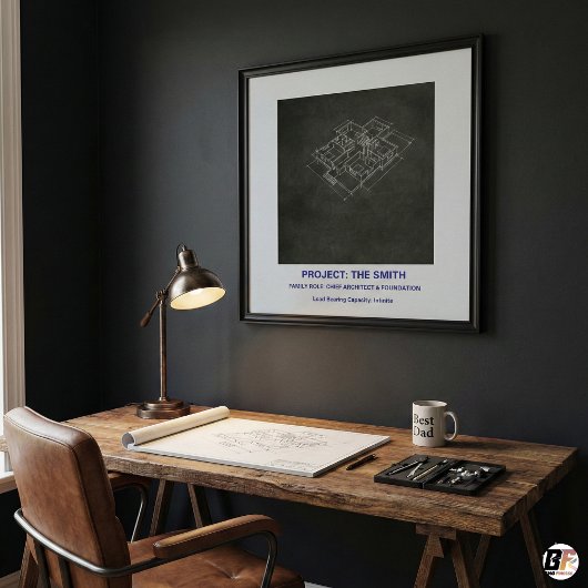 The Smith Family "Chief Architect" Blueprint Art P ポスター