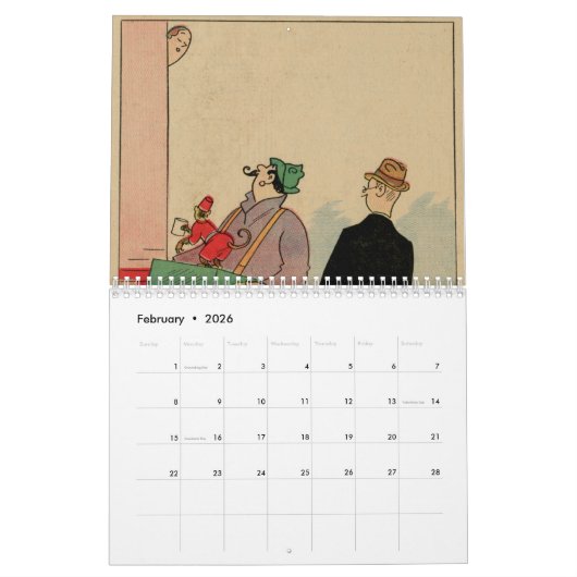 "The Smythes" Panel-by-Panel 2026 Wall Calendar カレンダー (2月 2026)
