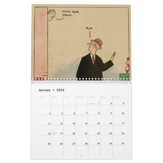"The Smythes" Panel-by-Panel 2026 Wall Calendar カレンダー (1月 2026)