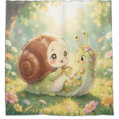 The Snail and the Magic of the Blossom Crowns シャワーカーテン (正面)