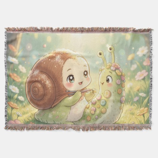The Snail and the Magic of the Blossom Crowns スローブランケット (正面)