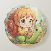 The Snail and the Magic of the Blossom Crowns.5 ラウンドクッション (裏面)