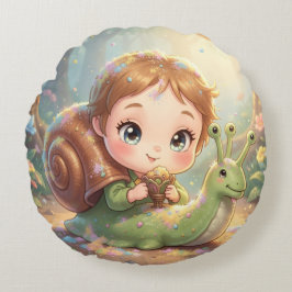 The Snail and the Magic of the Blossom Crowns.6 ラウンドクッション