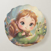 The Snail and the Magic of the Blossom Crowns.6 ラウンドクッション (裏面)