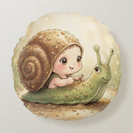 The Snail and the Magic of the Blossom Crowns.7 ラウンドクッション