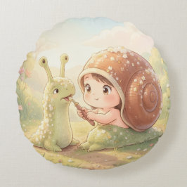 The Snail and the Magic of the Blossom Crowns.8 ラウンドクッション