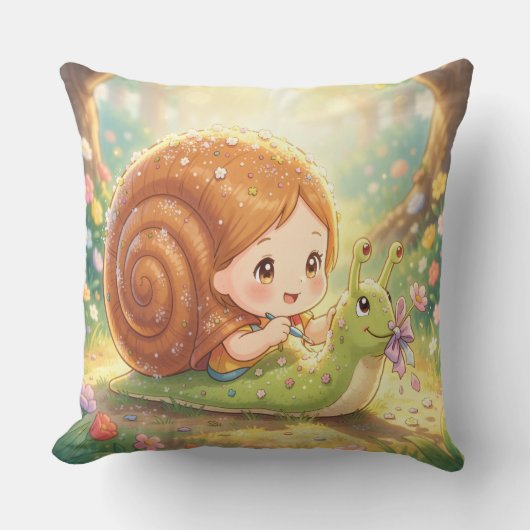 The Snail and the Magic of the Blossom Crowns.9 クッション (正面)