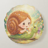 The Snail and the Magic of the Blossom Crowns.9 ラウンドクッション (裏面)