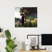 The Snake Charmer by Henri Rousseau ポスター (ホームオフィス)
