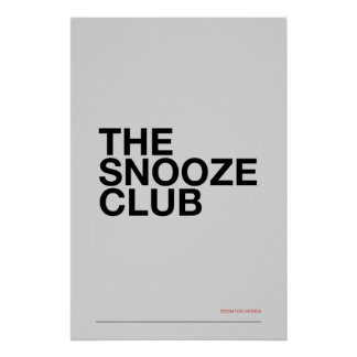 THE SNOOZE CLUB – 寝室のウォールアート ポスター