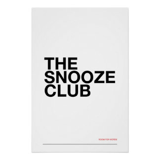 THE SNOOZE CLUB – 寝室のウォールアート ポスター