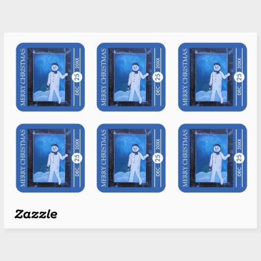 The Snowman's Escape Christmas スクエアシール (シート)