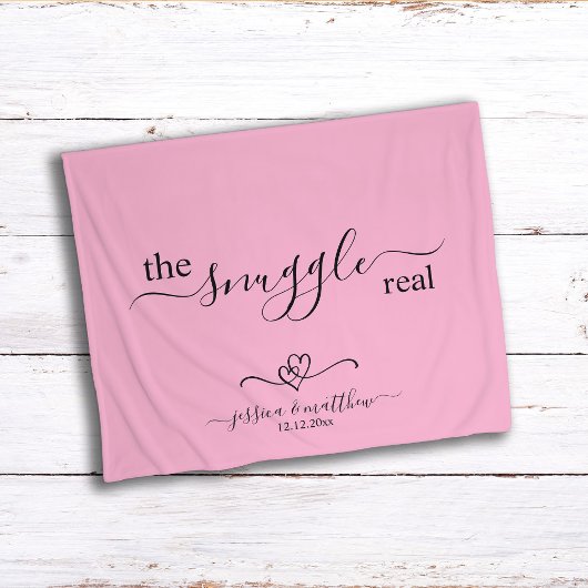 The Snuggle is Real Two Hearts Scripty シェルパブランケット