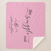 The Snuggle is Real Two Hearts Scripty シェルパブランケット (正面)