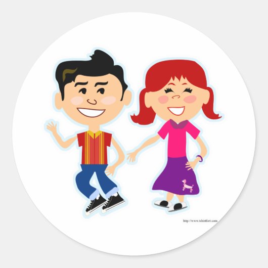 The Sock Hop Kids ラウンドシール (正面)