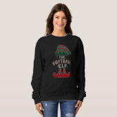 The Softball Elf Cute Ugly Christmas Sweater Famil スウェットシャツ (正面フル)