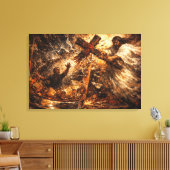 The Solution: Whiskey Glass Divine Rescue Art キャンバスプリント (インサイチュ (リビング))