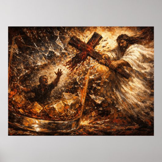 The Solution: Whiskey Glass Divine Rescue Art ポスター (正面)