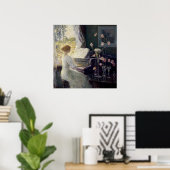 The Sonata by Frederick Childe Hassam ポスター (ホームオフィス)