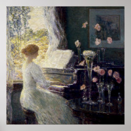 The Sonata by Frederick Childe Hassam ポスター