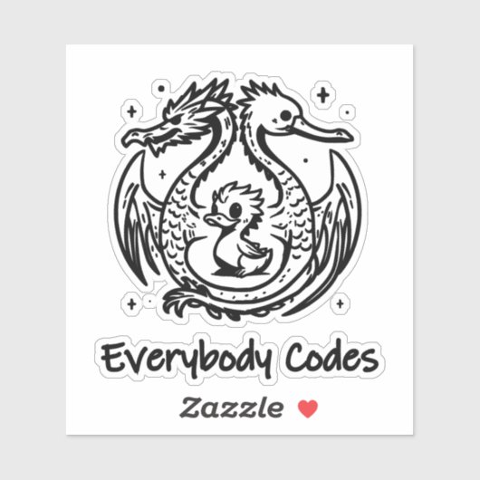 The Song of Ducks and Dra Custom-Cut Vinyl Sticker シール (シート)