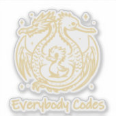 The Song of Ducks and Dra Custom-Cut Vinyl Sticker シール (正面)