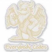 The Song of Ducks and Dra Custom-Cut Vinyl Sticker シール (正面)