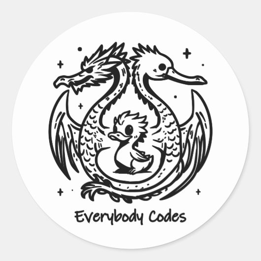 The Song of Ducks and Dragons Stickers Sheet ラウンドシール (正面)