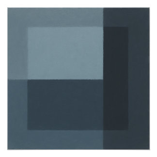 The Song the Mirror Rejected Geometric Blue Gray ポスター