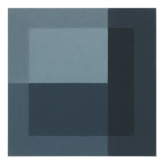 The Song the Mirror Rejected Geometric Blue Gray ポスター (正面)