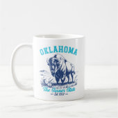 The Sooner State Bison Art – Oklahoma State Design コーヒーマグカップ (左)