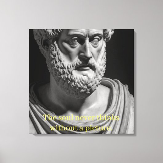 The Soul never thinks without a Picture キャンバスプリント (正面)