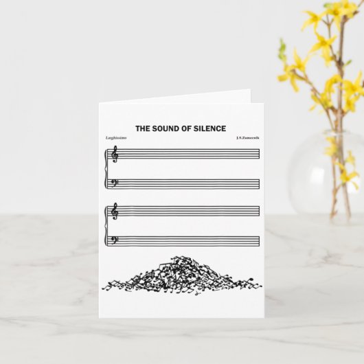 The Sound Of Silence Funny Musical  カード (黄色い花)