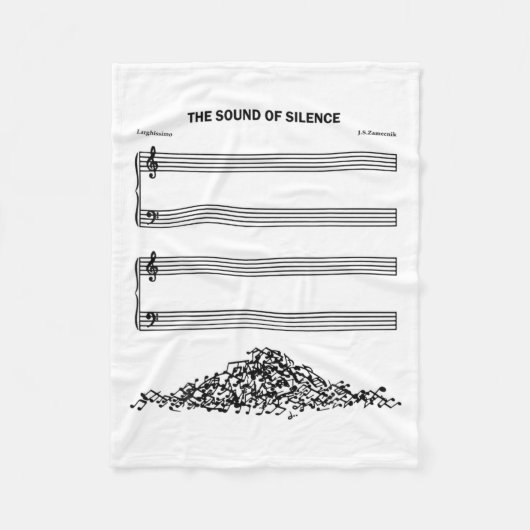 The Sound Of Silence Funny Musical  フリースブランケット (正面)