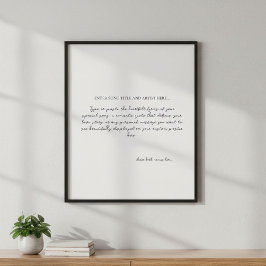 The Soundtrack of Us – Custom Song Lyric Poster ポスター