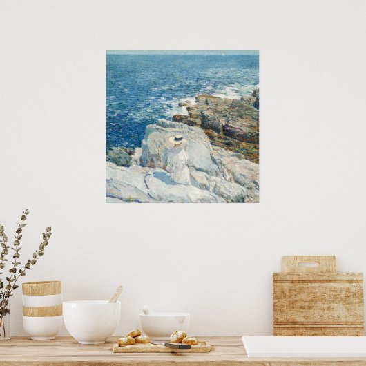 The South Ledges Appledore by Childe Hasssam ポスター (キッチン)