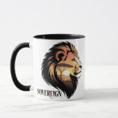 The Sovereign Lion Savannah Sunset マグカップ (左)