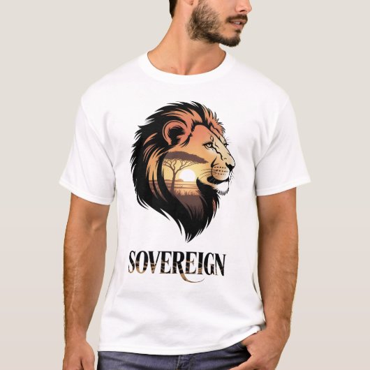The Sovereign Lion Savannah Sunset Tee Tシャツ (正面)