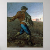 The Sower, Jean-Francois Millet ポスター (正面)