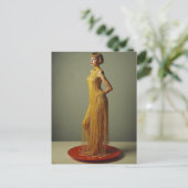 The Spaghetti Dress Woman on Red Platter ポストカード (スタンド正面)