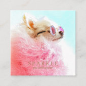 The Sparkle | Modern Custom Double Photo QR Code スクエア名刺 (正面)