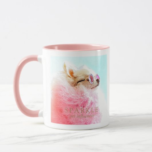 The Sparkle | Personalized Pet Influencer Mug マグカップ (左)