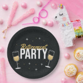 The Sparkling Send‑Off Cheers to Retirement Plate ペーパープレート (パーティー)