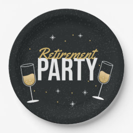 The Sparkling Send‑Off Cheers to Retirement Plate ペーパープレート